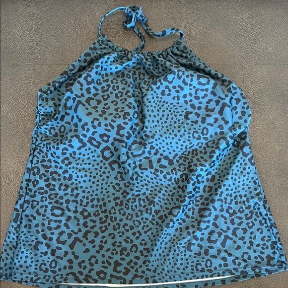 Kona Sol Teal and Black Takini Halter One Piece Swimwear size XL - Picture 1 of 5